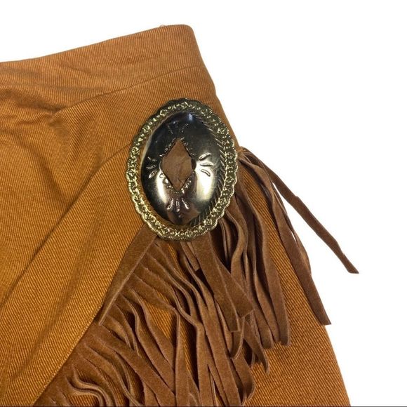 Vintage Western Attitude Mini Skirt with fringe - Picture 3 of 7